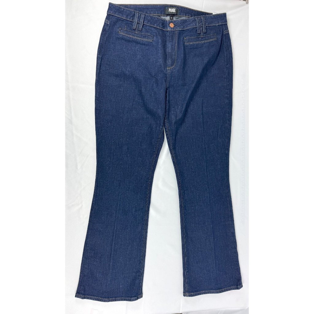 Paige Jeans Womens 3232 Manhattan Bootcut High Rise Dark Wash Stretch Denim